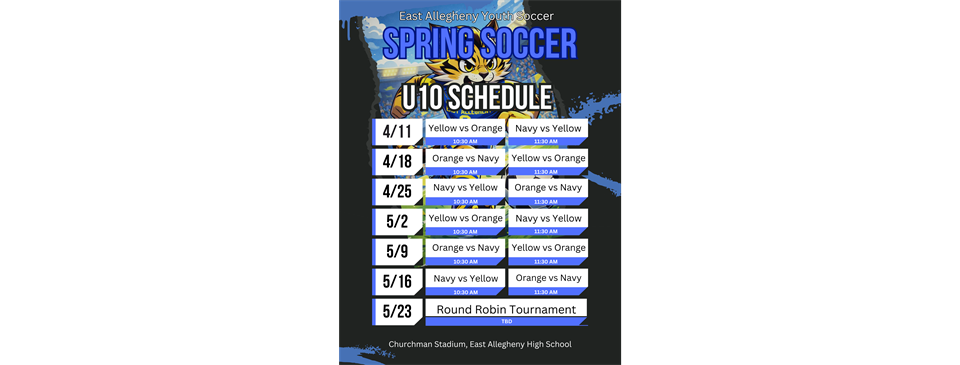 Spring U10 Schedule